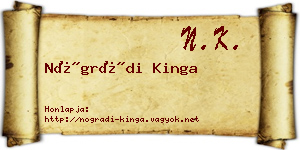 Nógrádi Kinga névjegykártya